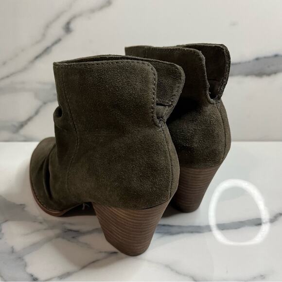 Splendid | Women's Green Leather Festival Chucky Heel Ankle Boot Sz 7.5 - Picture 5 of 9